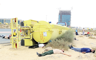 5وفيات 234 إصابة إثر تسرب غاز سام من صهريج داخل ميناء العقبة في الأردن